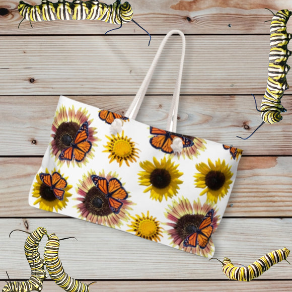 Sunflowers and Monarchs Weekender Bag