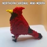 Northern Cardinal Mini Morph Micro Block Model