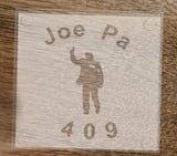 Joe Pa Hand Etched Glass Coaster Set