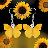 Yellow Butterfly Earrings