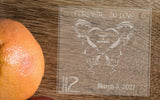 Bride and Groom Personalized glass Coasters - Inspired Passion Productions