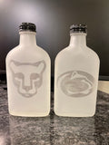 Etched Glass Flask