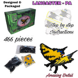 Tiger Swallowtail Butterfly Mini Morph Micro-Block Brick Model, Designed and Packaged in USA
