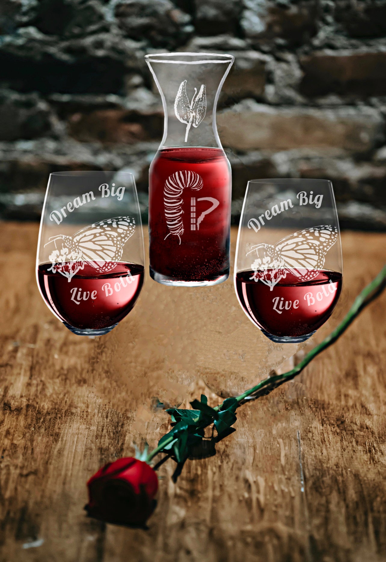 Monarch Butterfly Wine Glass Set: the royal way to give pleasure – Inspired  Passion Productions