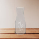 Monarch Butterfly Etched Wine Carafe