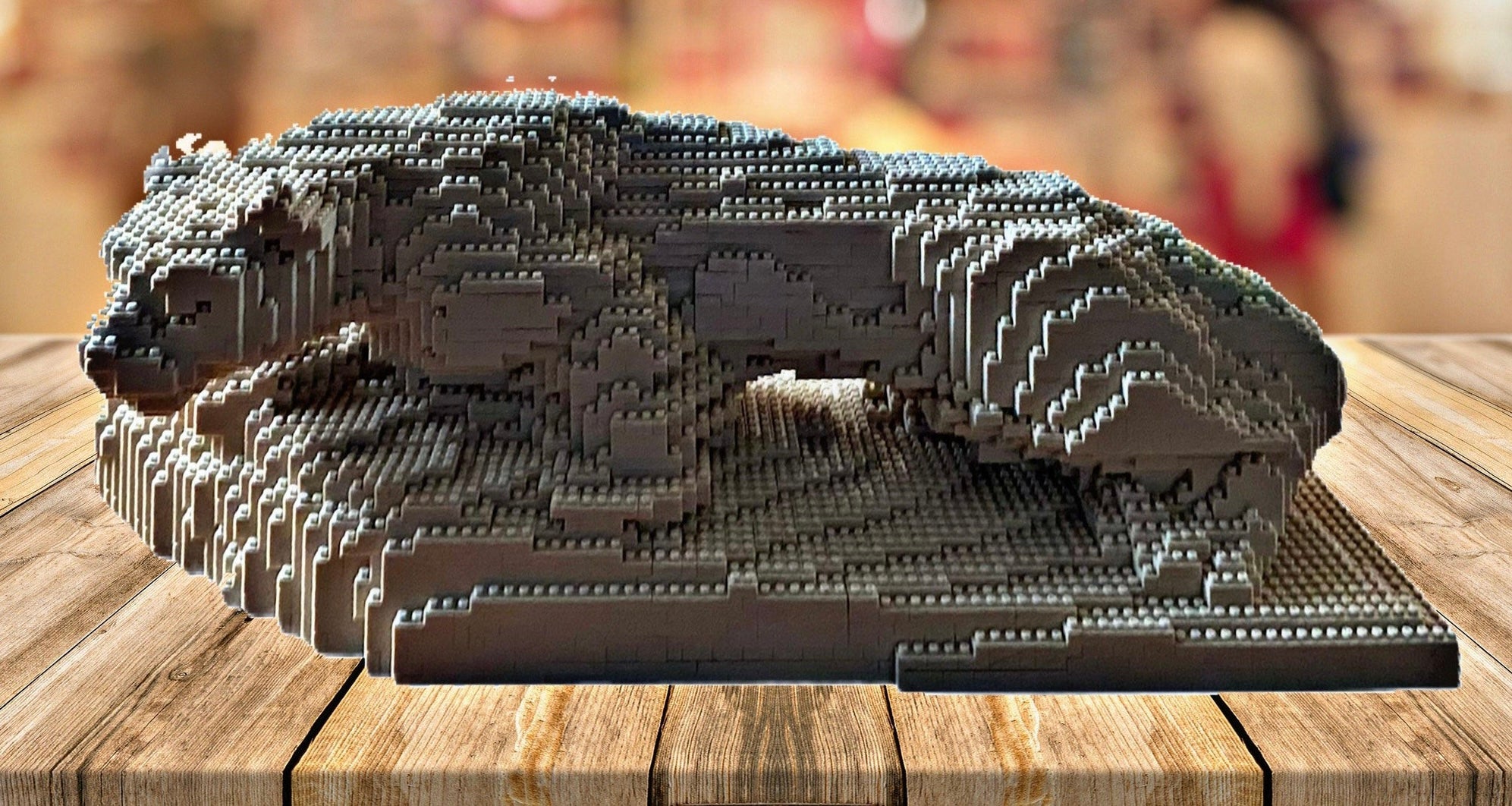 Lion Statue Micro-Block Kit; Micro-Block Brick Model, Designed and Pac ...