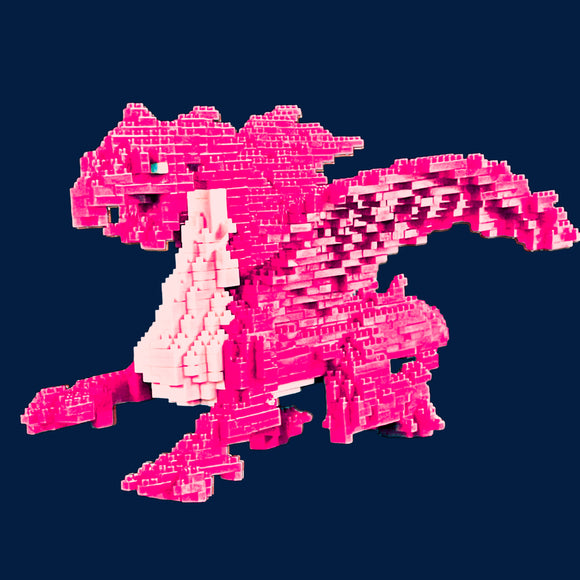 Pink  Dragon Micro Block Model