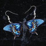 Blue Danaidae Butterfly Earrings