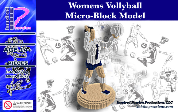 Woman’s Volleyball Player Micro-Block Model
