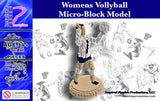 Woman’s Volleyball Player Micro-Block Model