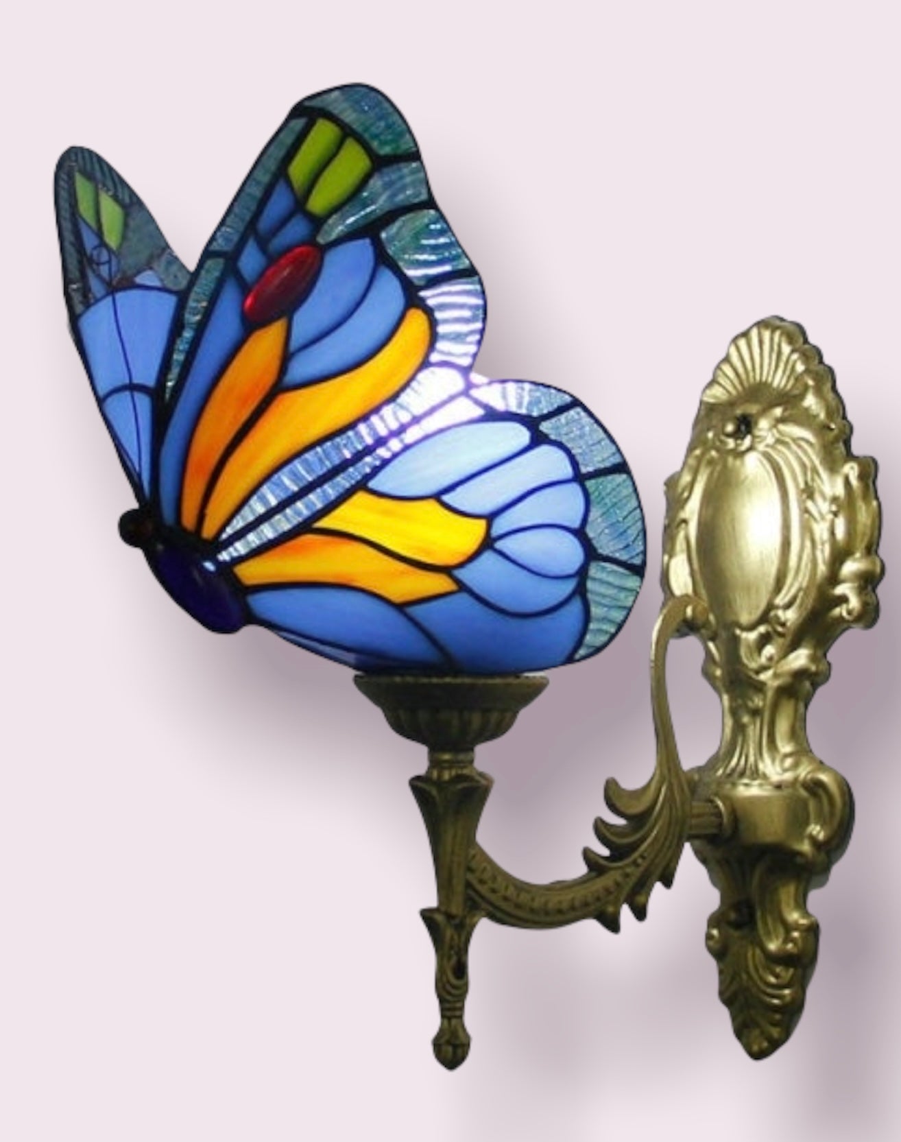 Wall Lamp, Butterfly Stained Glass and Sconce Design – Inspired