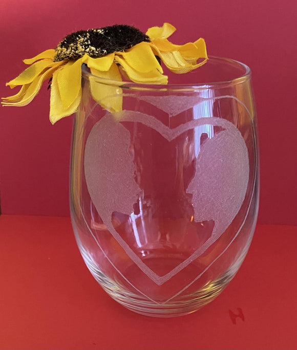 Valentine Stemless wine glass - Inspired Passion Productions