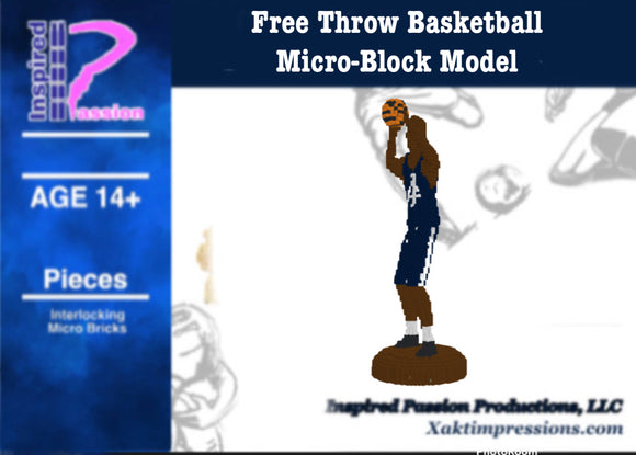 Free Throw Basketball Player Micro Block Model