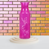 Valentine Vase, etched Glass