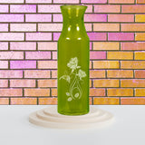 Valentine Vase, etched Glass