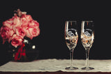 Bride and Groom Champagne Flutes - Inspired Passion Productions