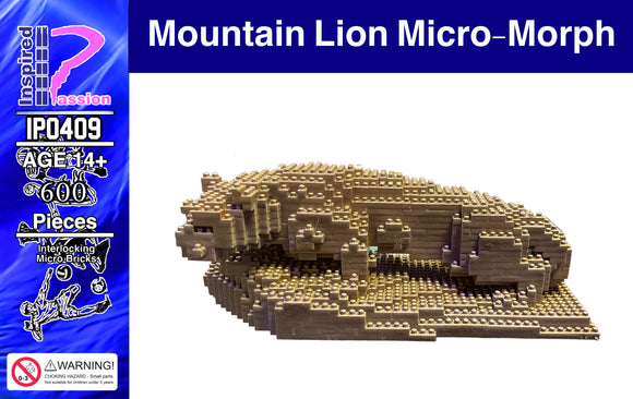 Lion Statue MICRO-Morph Micro-Block Brick Model, Designed and Packaged in USA