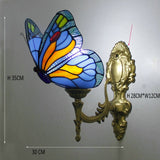 Wall Lamp, Butterfly Stained Glass and Sconce Design