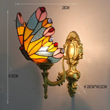 Wall Lamp, Butterfly Stained Glass and Sconce Design