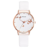 Solid Color Butterfly Womans Watch