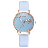 Solid Color Butterfly Womans Watch
