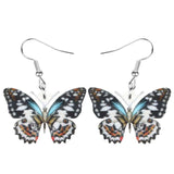 Gray Paranticopsis Xenocles Butterfly Earrings