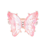 Clear Gemstone Butterfly Ring