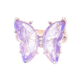 Clear Gemstone Butterfly Ring