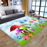 Nordic 3D Dream Butterfly Carpets for Living Room Bedroom Area Rugs Cartoon Animal Kids Play Mat Soft Flannel Memory Foam Carpet