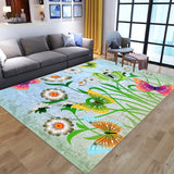 Nordic 3D Dream Butterfly Carpets for Living Room Bedroom Area Rugs Cartoon Animal Kids Play Mat Soft Flannel Memory Foam Carpet