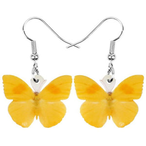 Yellow Butterfly Earrings