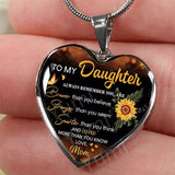 Beautiful Brown Resin Colored Heart Pendant, Daughter