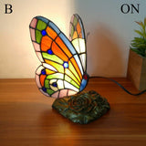 Tiffany Style Butterfly Table Top Light and Fixture