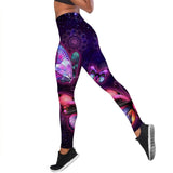 Women Leggings Beautiful Butterfly High Waist