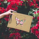 Butterfly Zipper Clutches/Cosmetic Bags