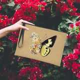 Butterfly Zipper Clutches/Cosmetic Bags