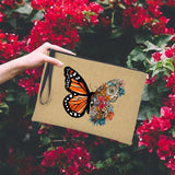 Butterfly Zipper Clutches/Cosmetic Bags