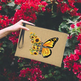 Butterfly Zipper Clutches/Cosmetic Bags