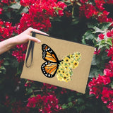 Butterfly Zipper Clutches/Cosmetic Bags