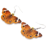 Butterfly Earrings Precis almana (Peacock Pansy)