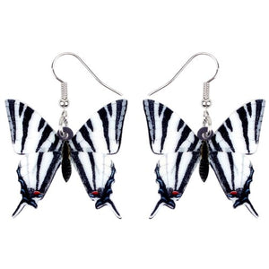 Zebra Swallowtail Butterfly Earrings