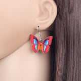 Red, Orange, and Blue Butterfly Earring