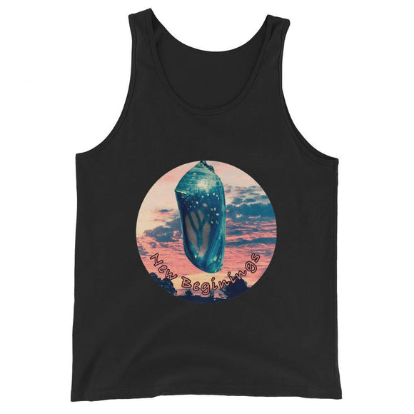 New Beginnings Monarch Chrysalis Unisex Tank Top - Inspired Passion Productions