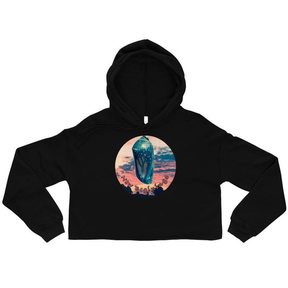 New Beginnings Monarch Chrysalis Crop Hoodie - Inspired Passion Productions